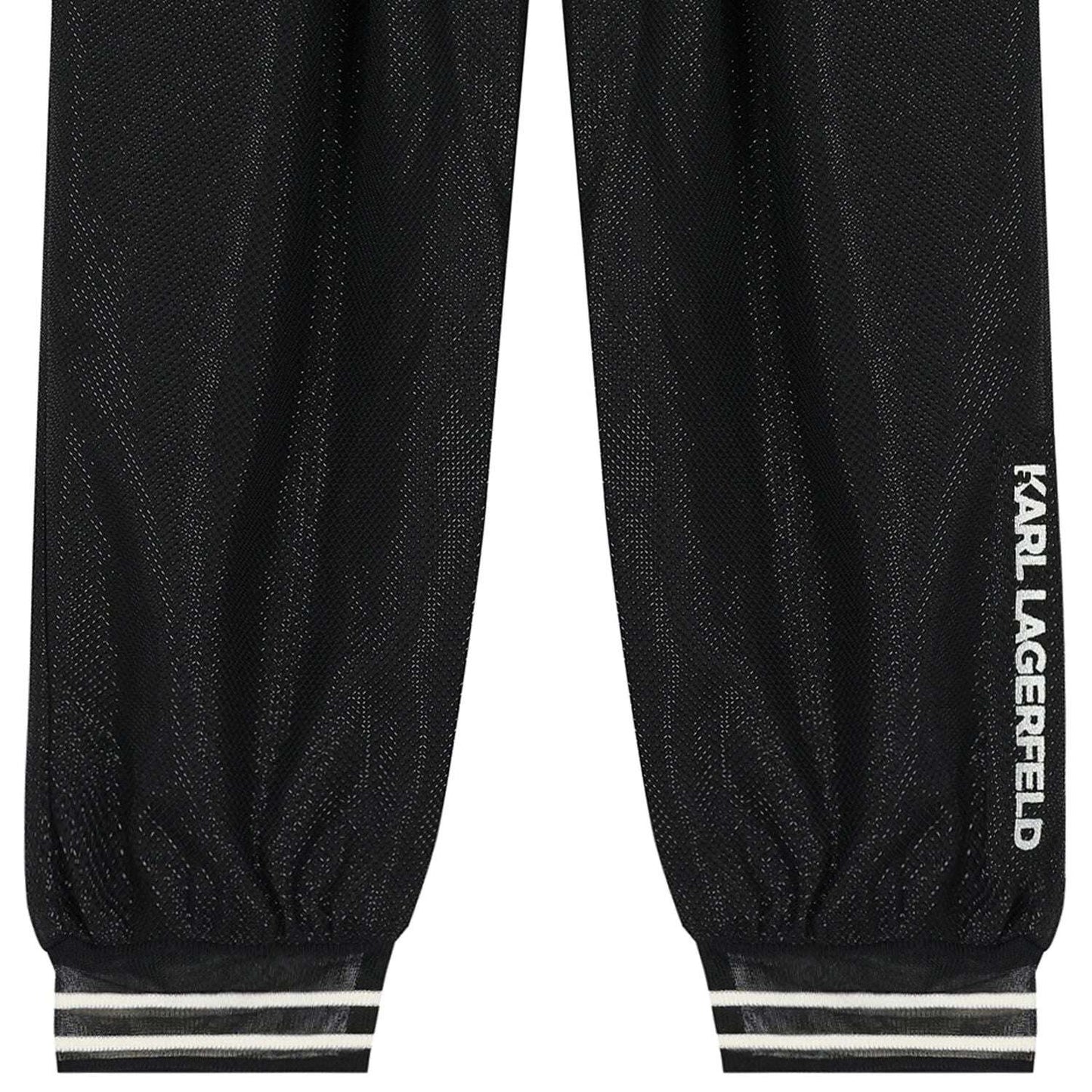 Karl Lagerfeld - Панталони - Black Shiney Trousers - Love|Labels