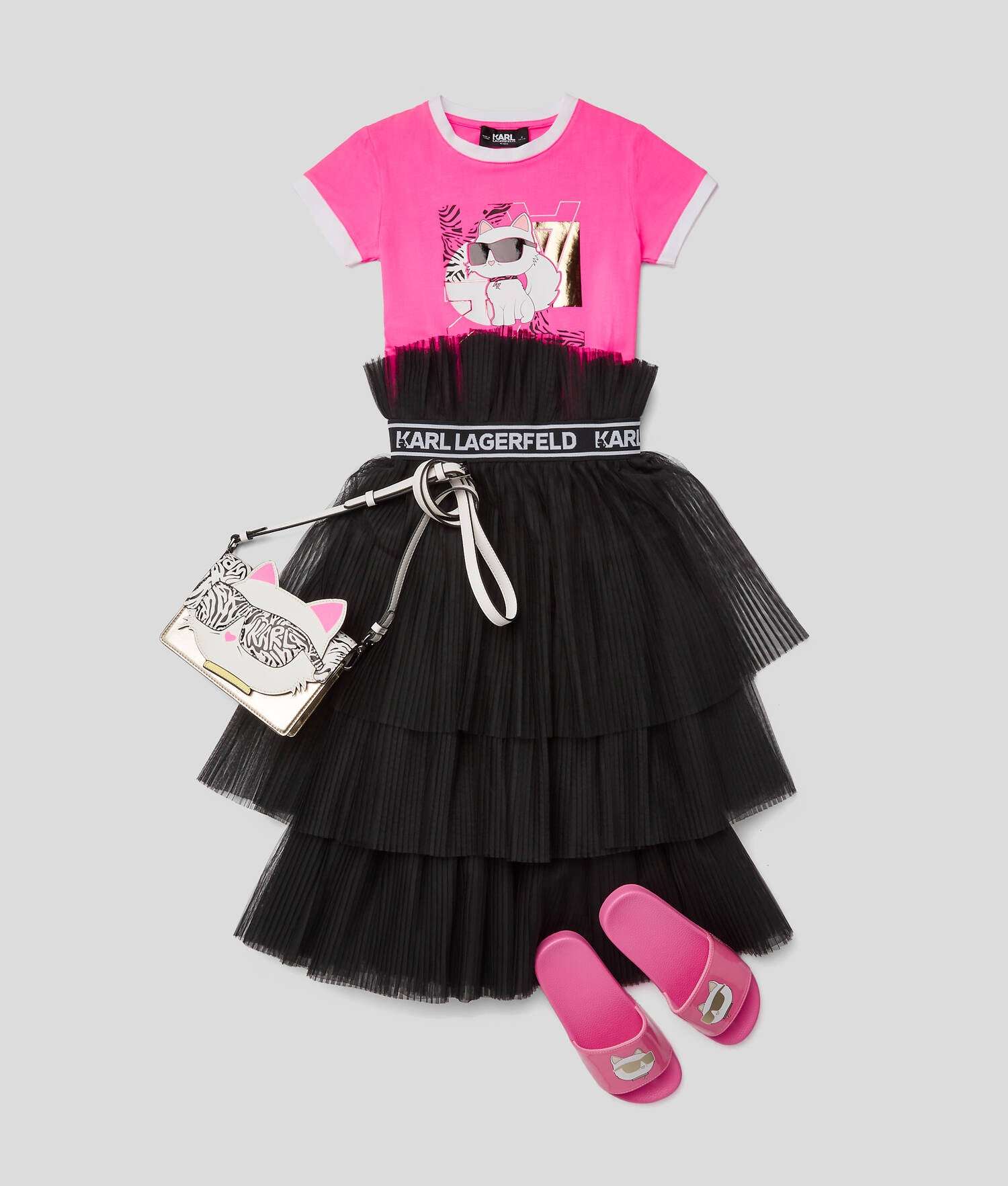 Karl Lagerfeld - Поли - Black Tulle Skirt - Love|Labels