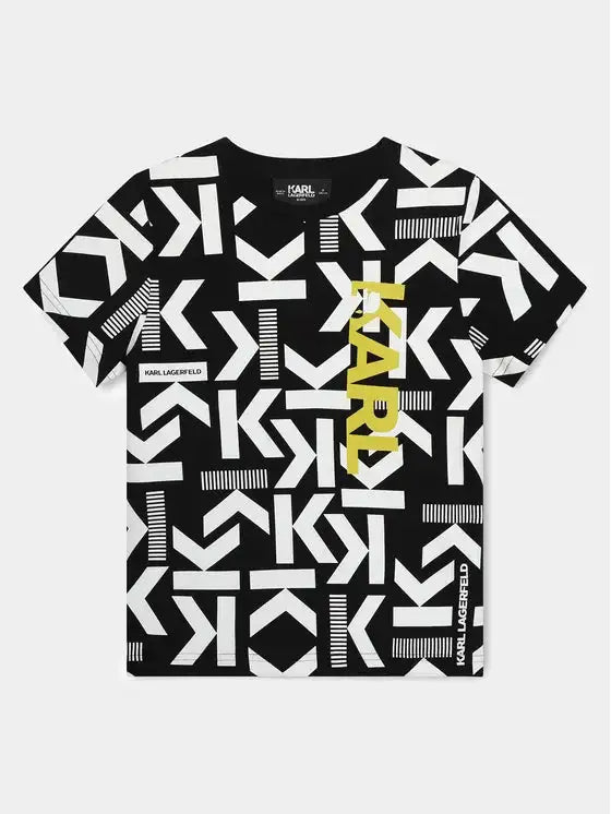 Karl Lagerfeld - Black & White Cotton T-Shirt - Love|Labels
