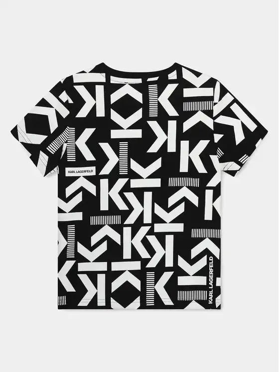 Karl Lagerfeld - Black & White Cotton T-Shirt - Love|Labels