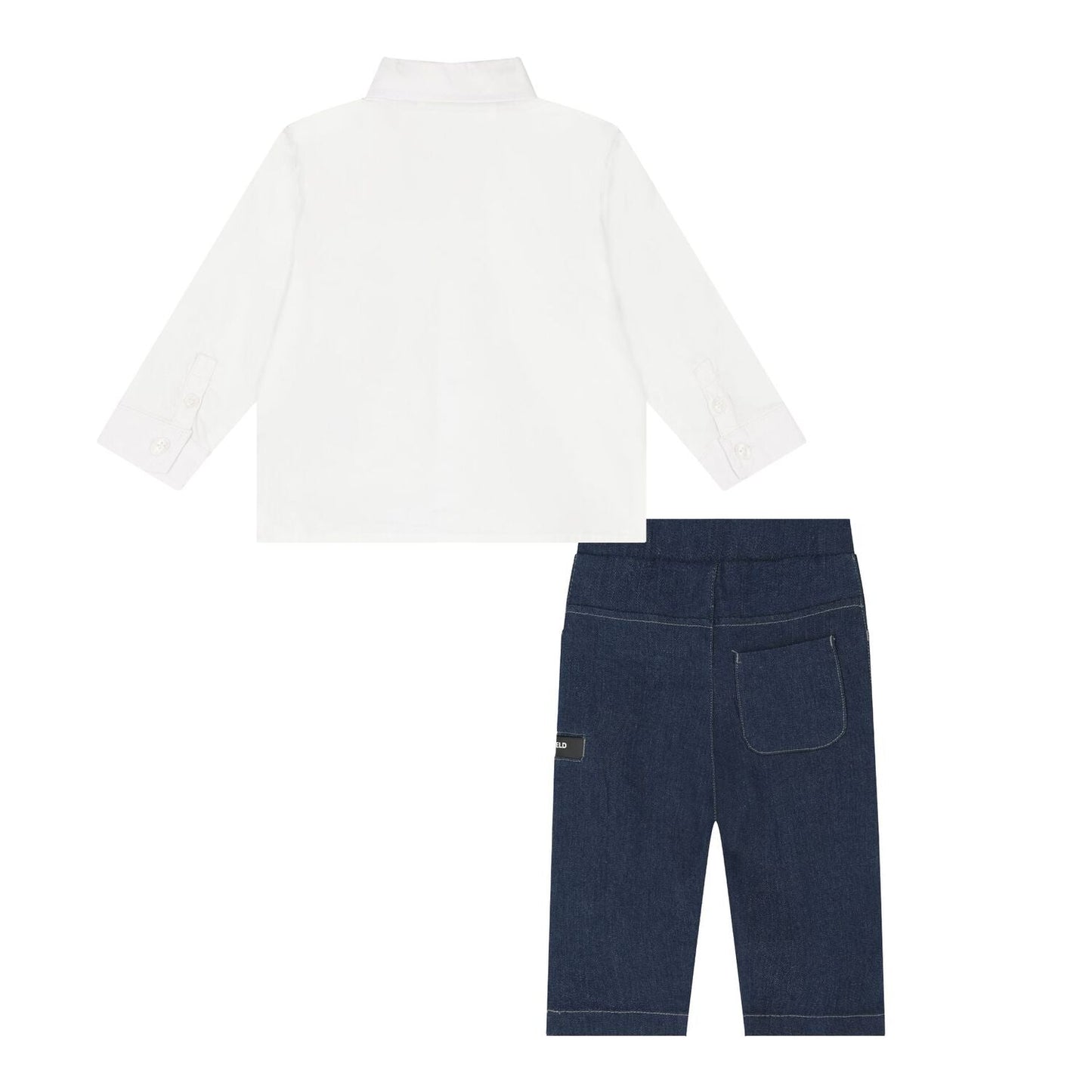 Karl Lagerfeld - Комплекти - Boys White & Blue Denim Trouser Set - Love|Labels