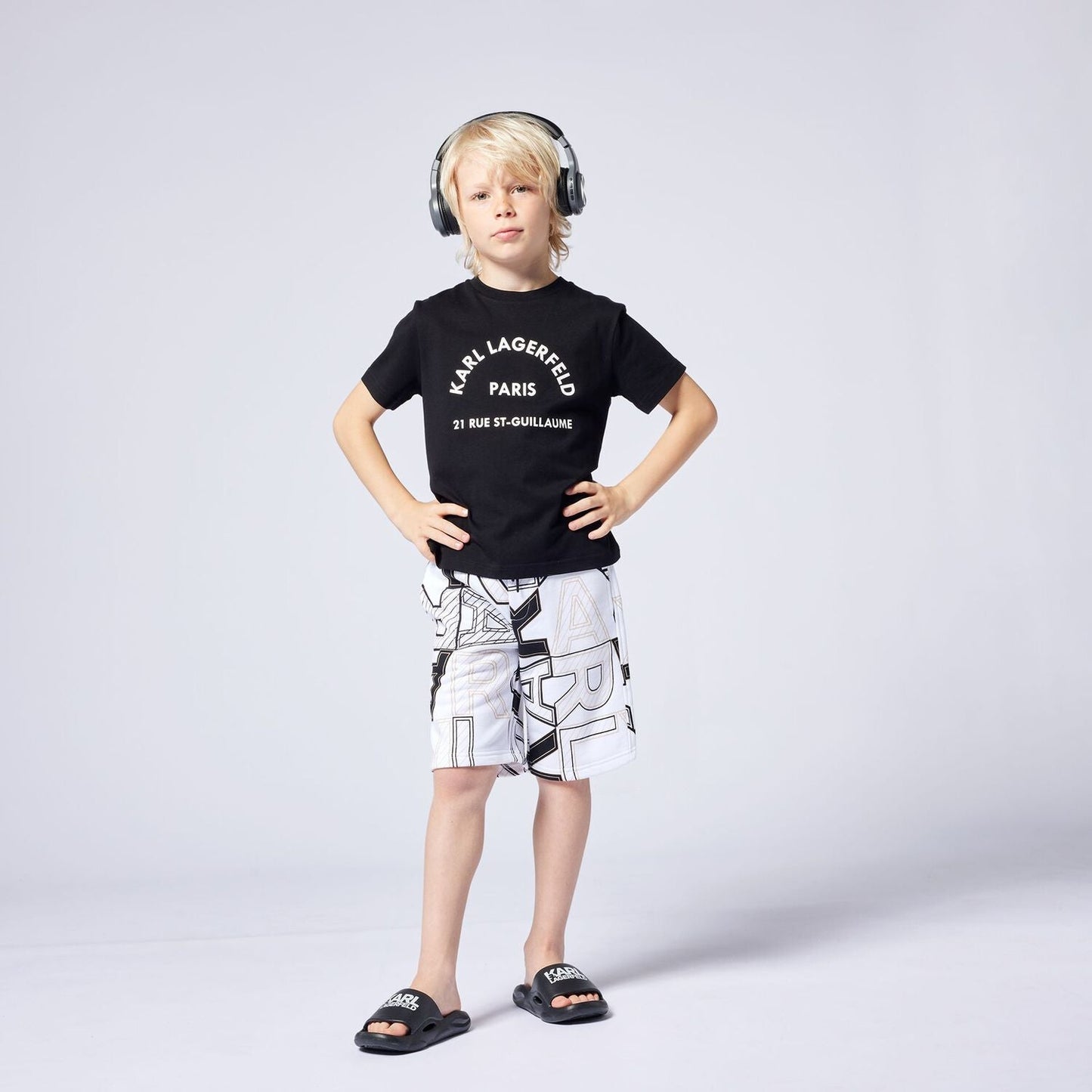 Karl Lagerfeld - Шорти - Boys White Logo Shorts - Love|Labels