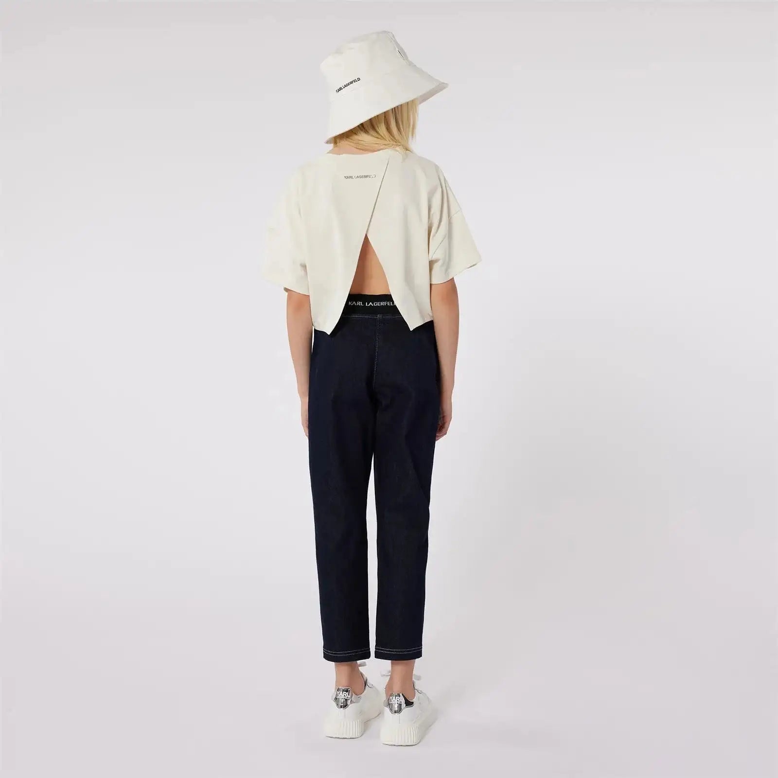 Karl Lagerfeld - Панталони - Denim Cotton Logo Pants - Love|Labels