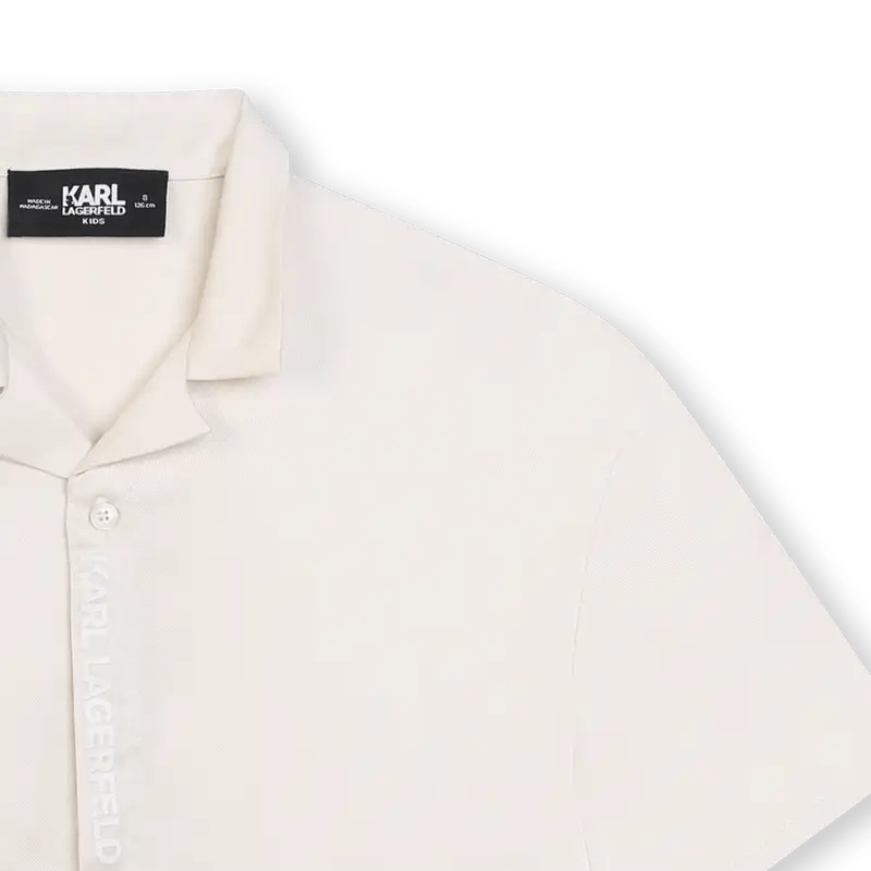 Karl Lagerfeld - Тениски - Ecru Short Sleeve Shirt - Love|Labels