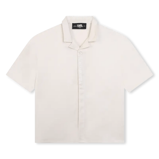 Karl Lagerfeld - Тениски - Ecru Short Sleeve Shirt - Love|Labels