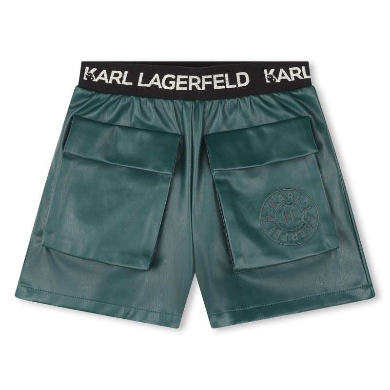 Karl Lagerfeld - Панталони - Faux Leather Shorts - Love|Labels