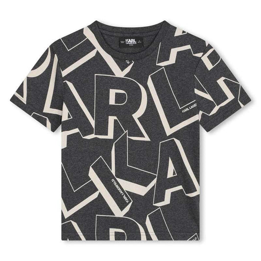 Karl Lagerfeld - Тениски - Grey & Ivory Logo T-Shirt - Love|Labels