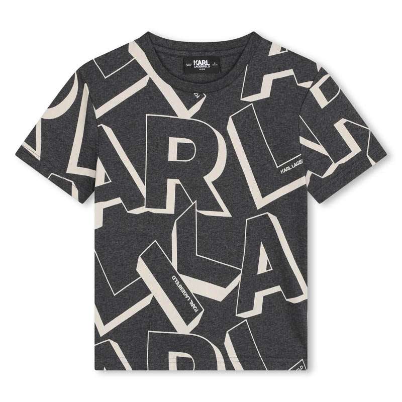 Karl Lagerfeld - Тениски - Grey & Ivory Logo T-Shirt - Love|Labels