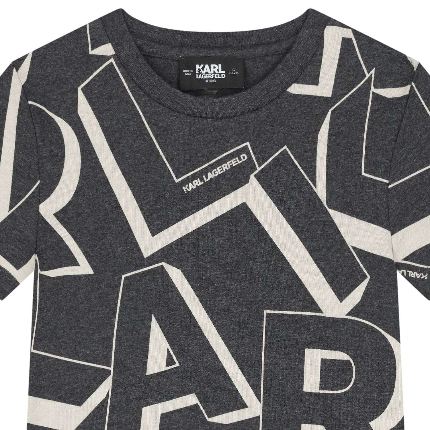 Karl Lagerfeld - Тениски - Grey & Ivory Logo T-Shirt - Love|Labels
