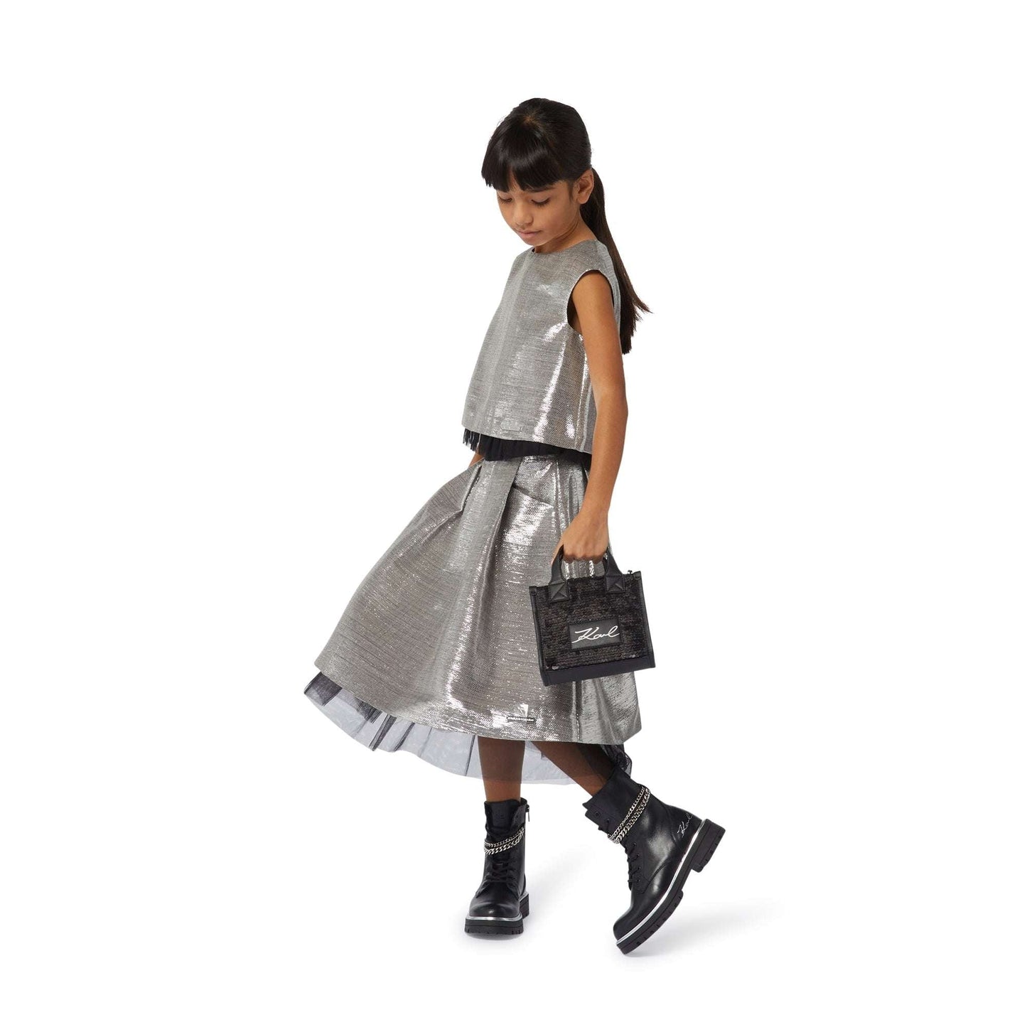 Karl Lagerfeld - Тениски - Metallic Zip - Up Top - Love|Labels