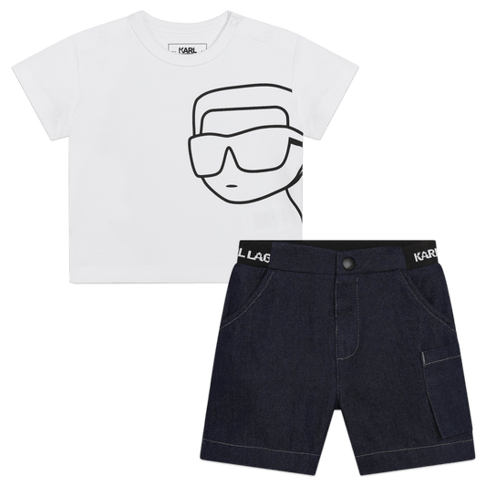 Karl Lagerfeld - Комплекти - White & Blue Karlito Set - Love|Labels