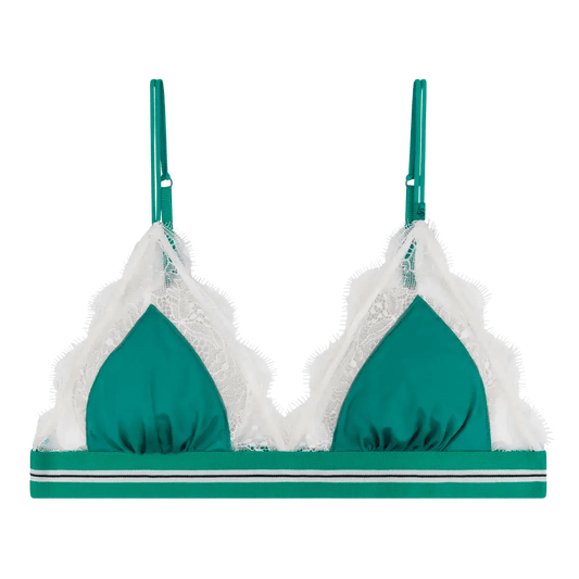 Love Stories Intimates - Бельо - Сутиени - Love Lace Green Triangle Bralette - Love|Labels
