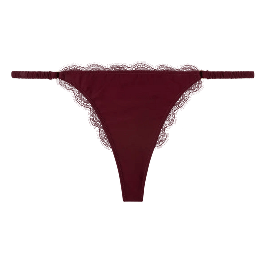 Love Stories Intimates - Бельо - Бикини - Roomie Burgundy Lace String - Love|Labels