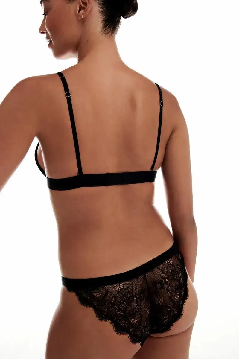 Love Stories Intimates - Бельо - Бикини - Wild Rose Blk Lace Briefs - Love|Labels