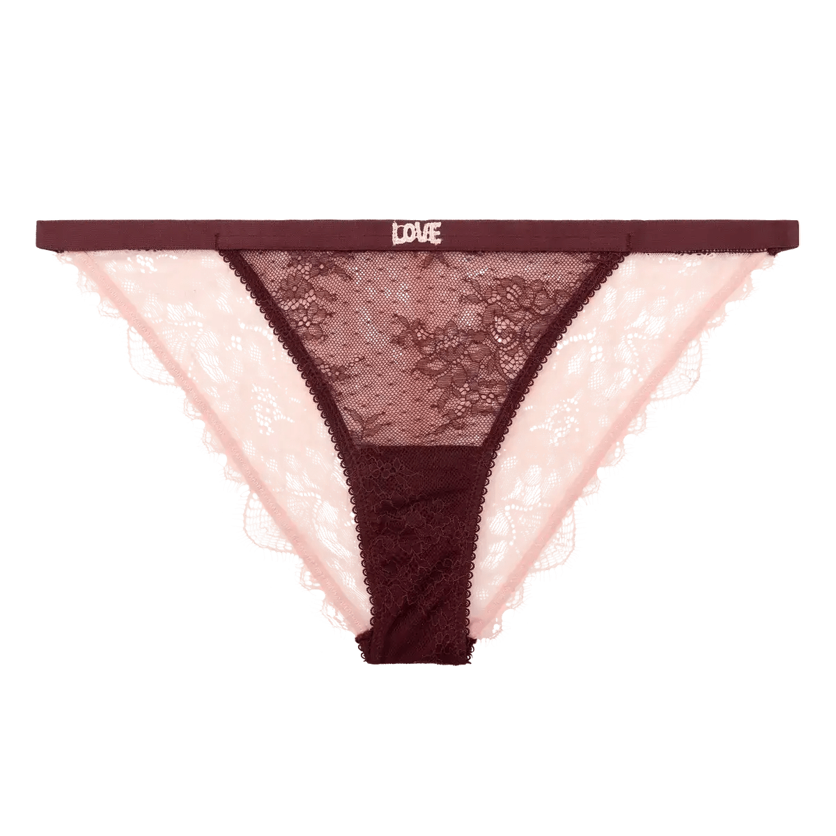 Love Stories Intimates - Бельо - Бикини - Wild Rose Burgundy Lace Briefs - Love|Labels