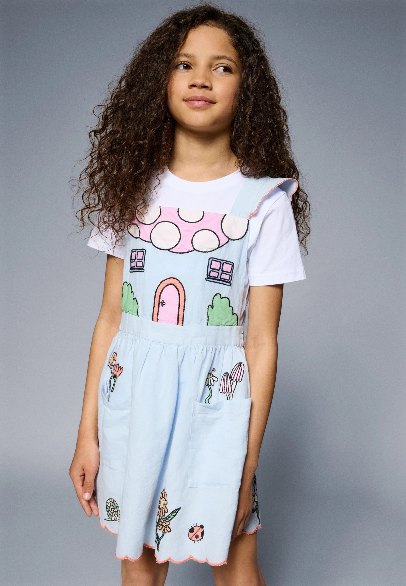 Love|Labels - Denim Dress With Flowers - Love|Labels