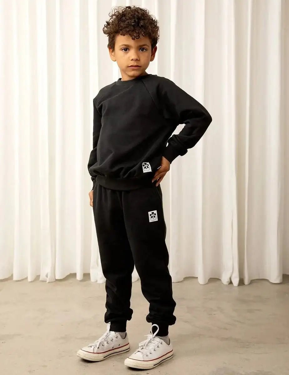 Mini Rodini - Панталони - Basic Black Sweatpants - Love|Labels