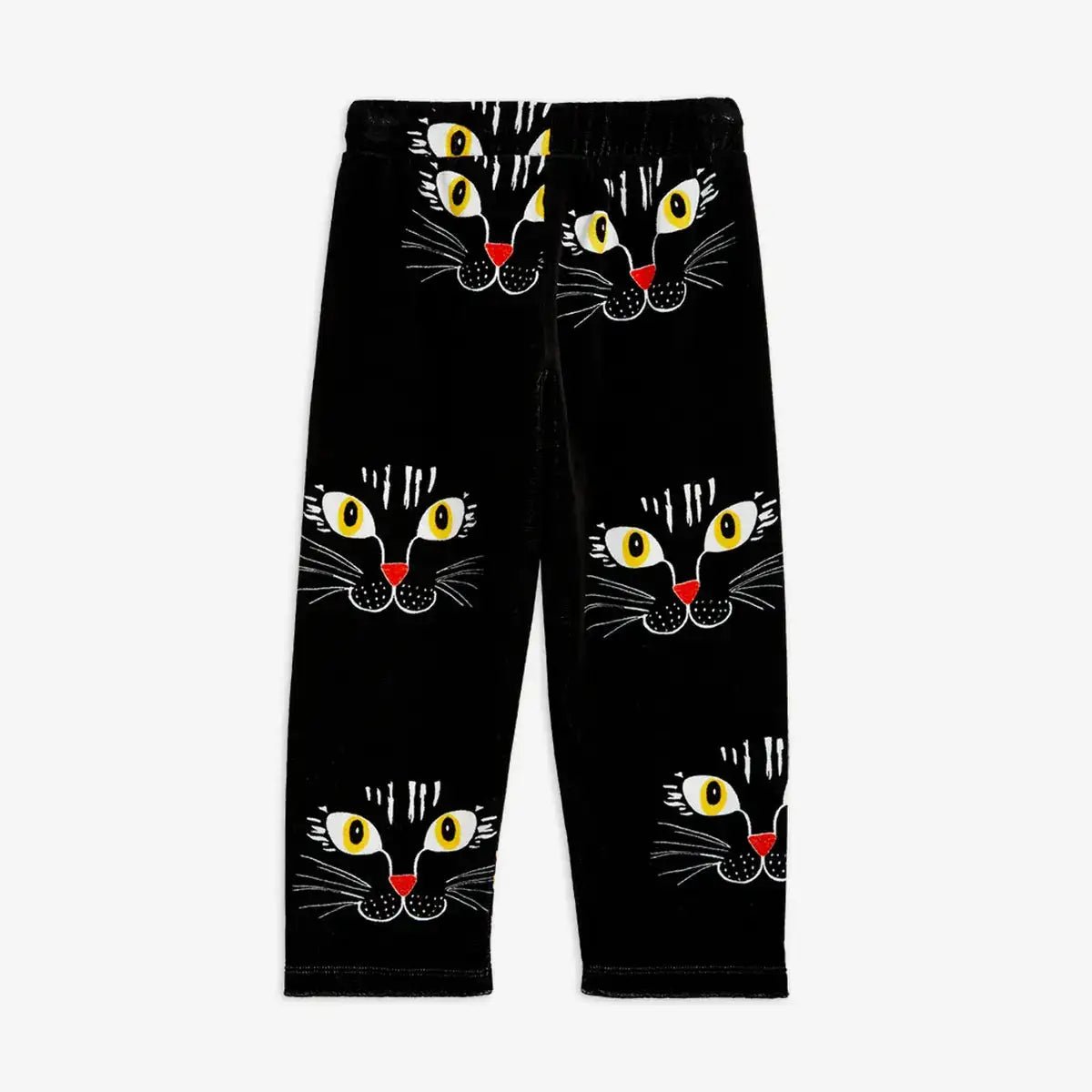 Mini Rodini - Панталони - Cat Face Velour Sweatpants - Love|Labels