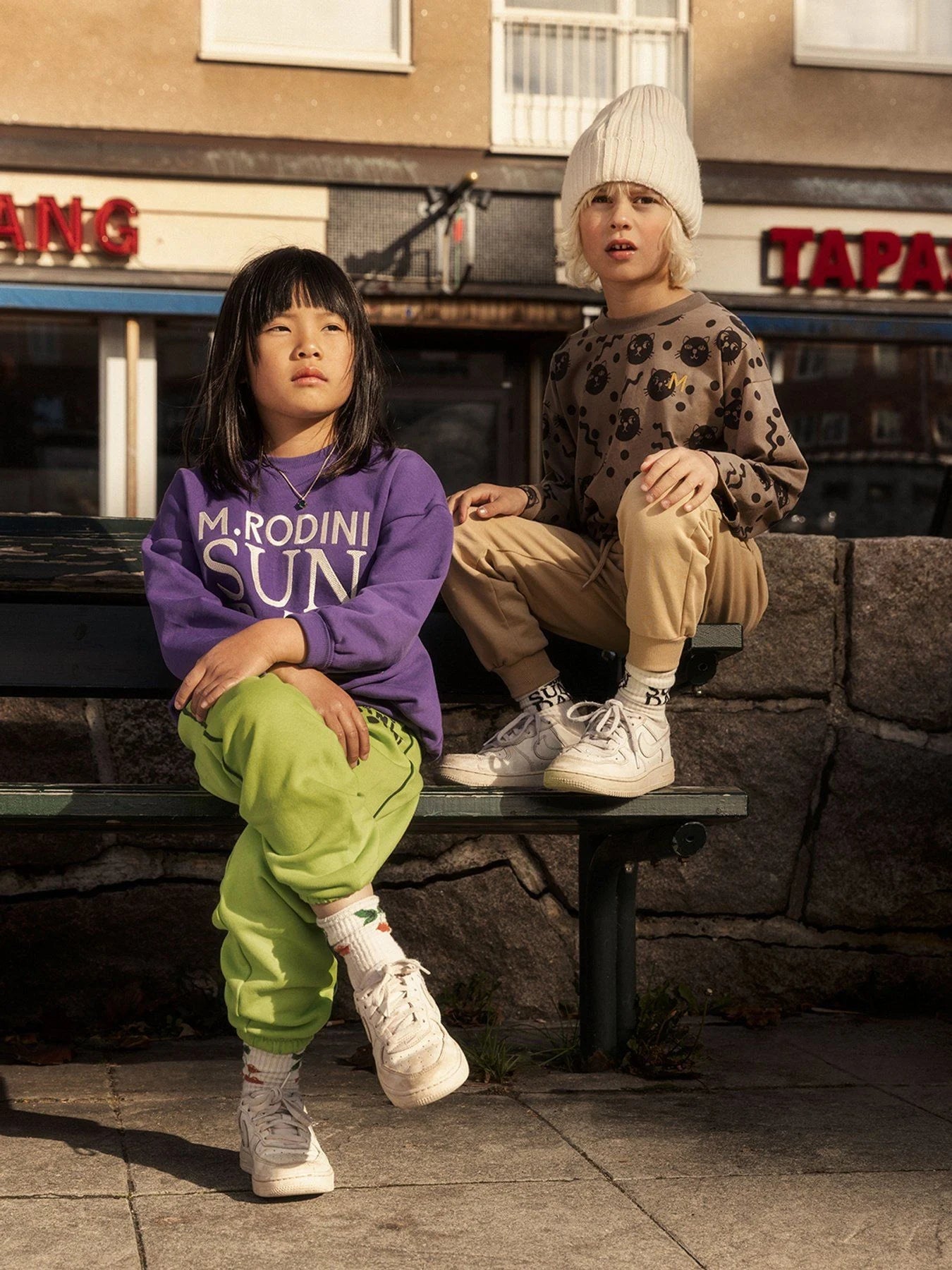 Mini Rodini - Панталони - Cats Sweatpants - Love|Labels