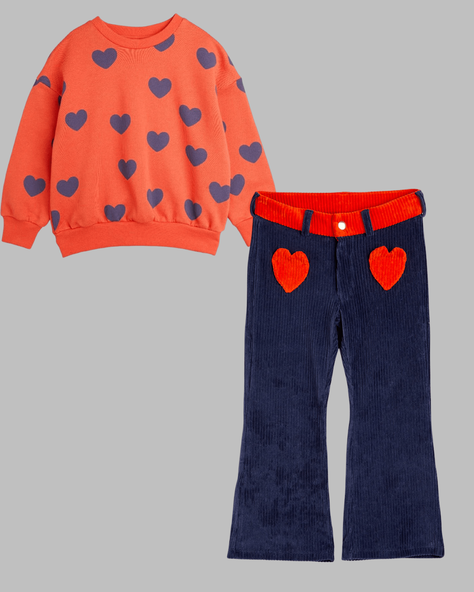 Mini Rodini - Панталони - Corduroy Trousers Blue - Love|Labels
