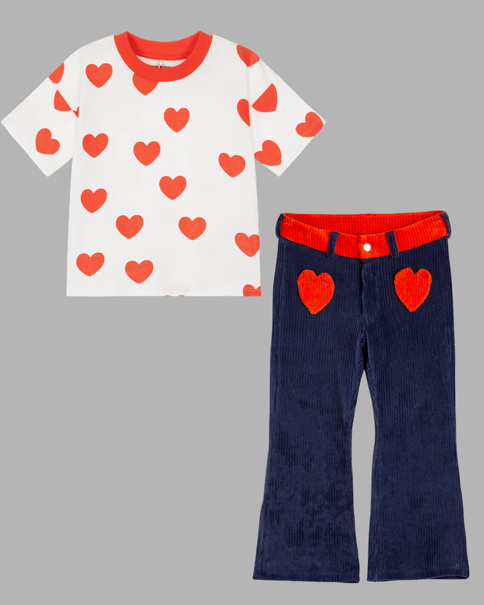 Mini Rodini - Панталони - Corduroy Trousers Blue - Love|Labels