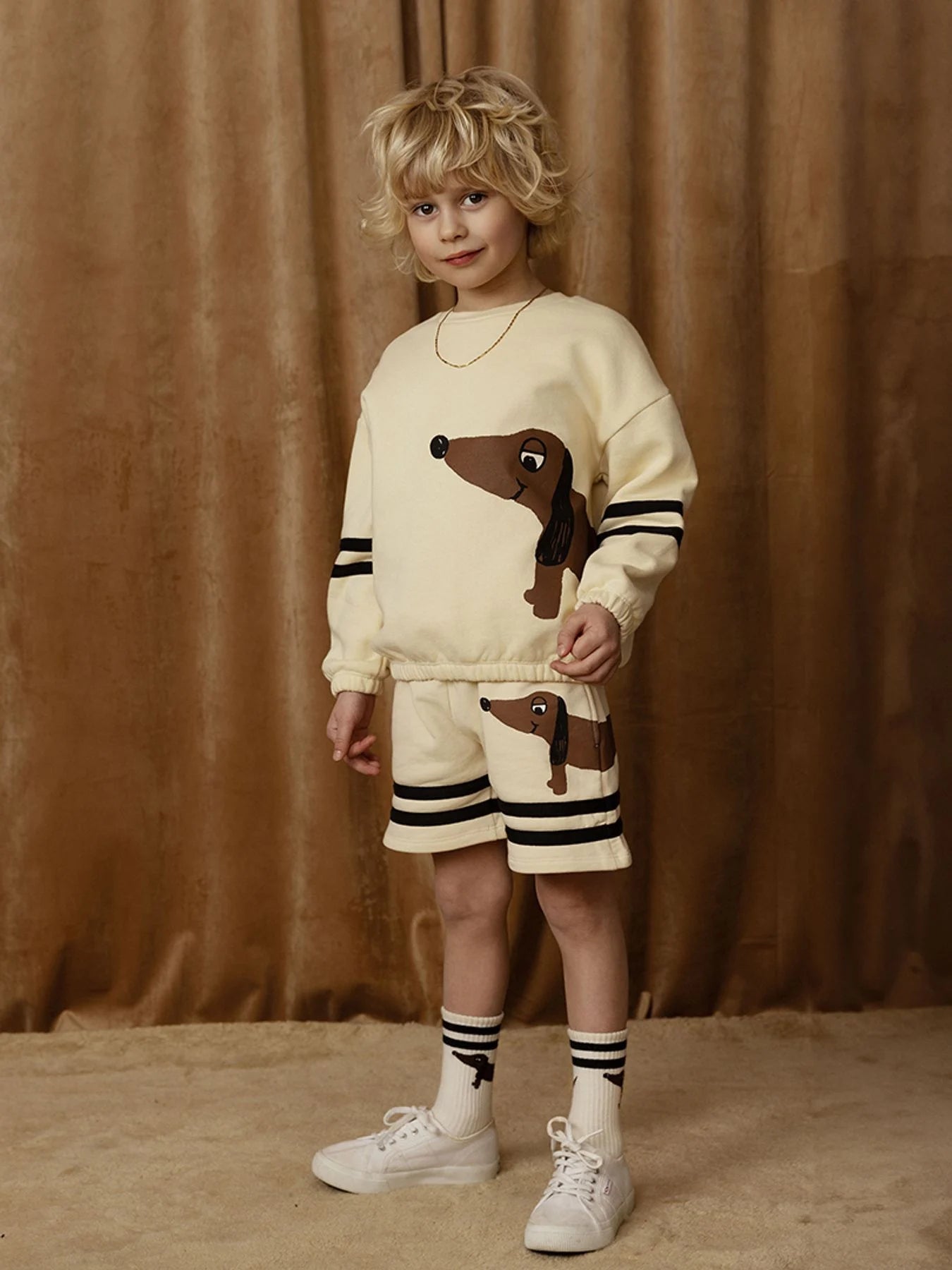 Mini Rodini - Блузи - Dog Stripes Sweatshirt - Love|Labels