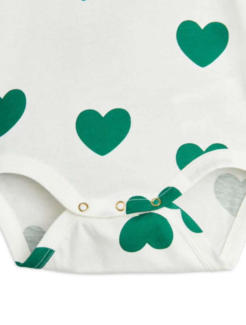 Mini Rodini - Блузи - Hearts Baby Bodysuit - Love|Labels