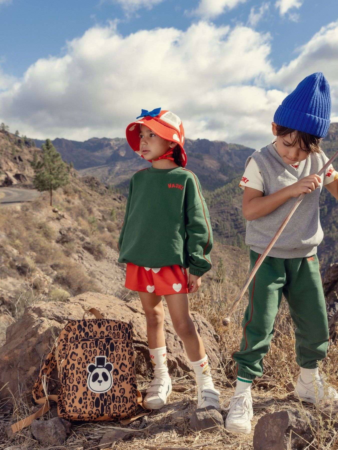 Mini Rodini - Аксесоари - Шапки - Hearts Sun Hat - Love|Labels