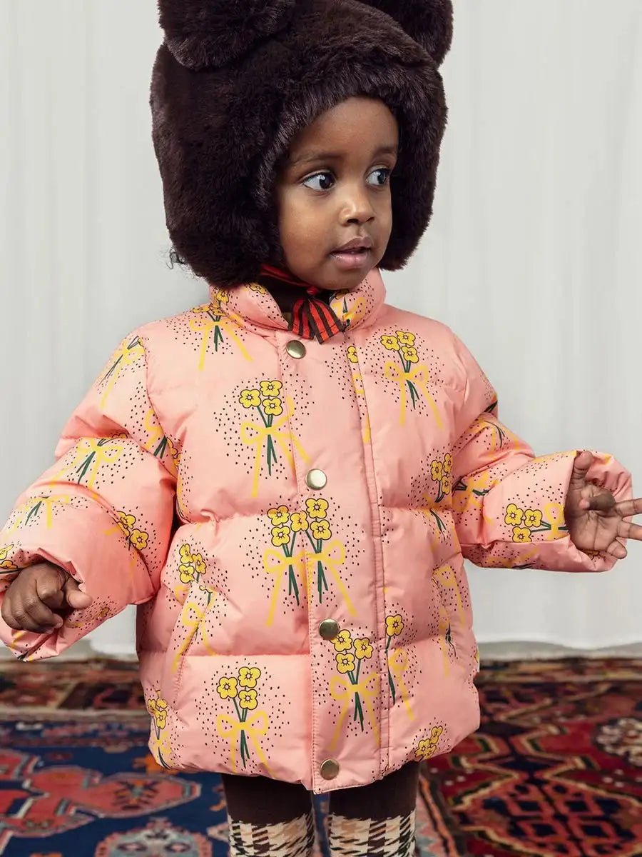 Mini Rodini - Якета - Pink Flowers Puffer Jacket - Love|Labels