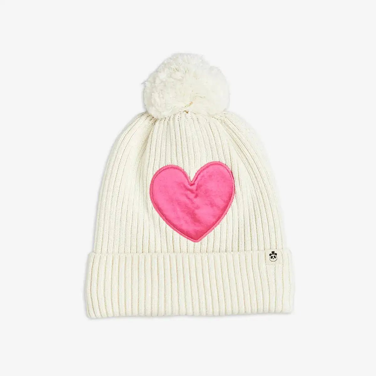 Mini Rodini - Аксесоари - Шапки - Pink Heart Knit Beanie - Love|Labels