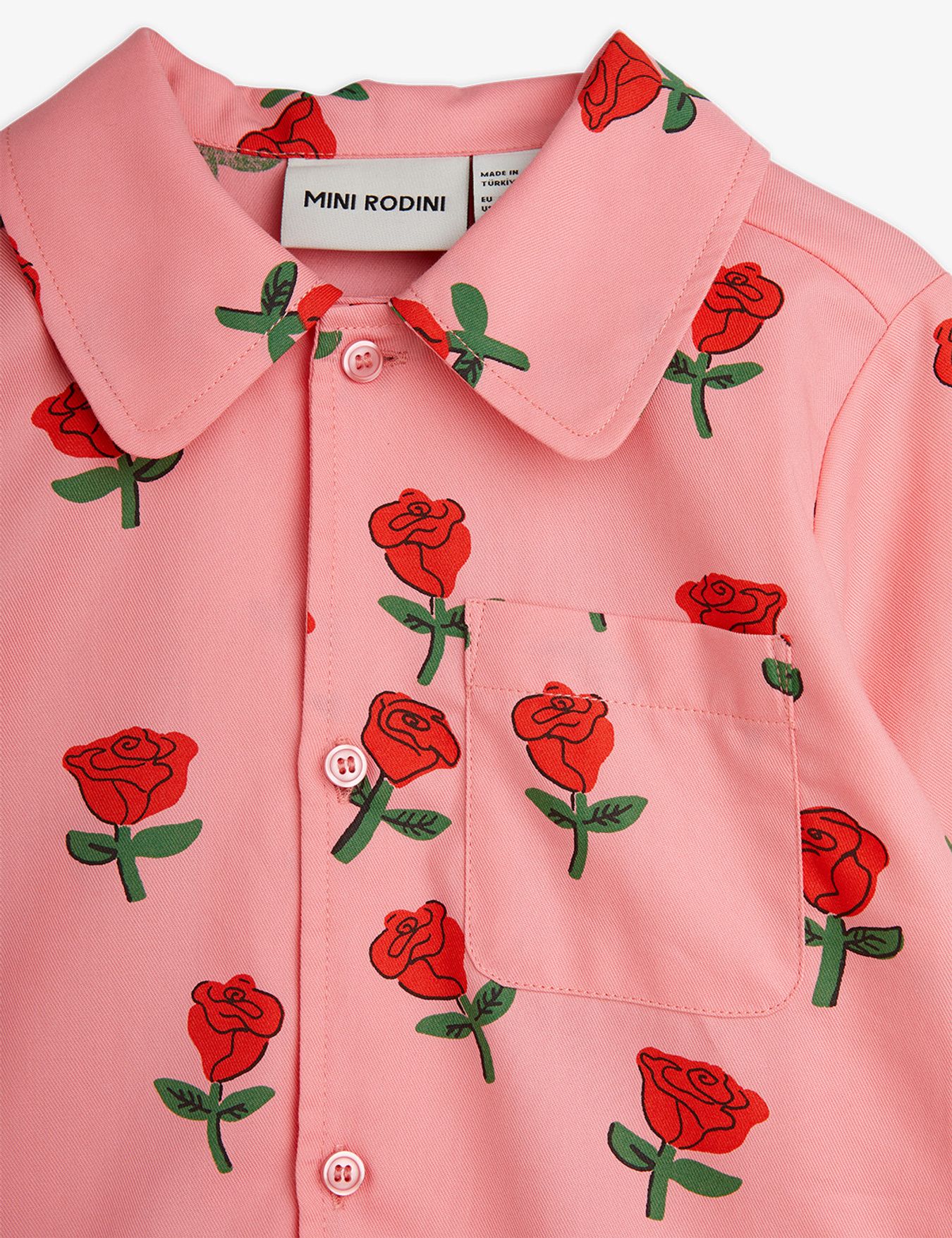 Mini Rodini - Тениски - Roses Woven Shirt - Love|Labels