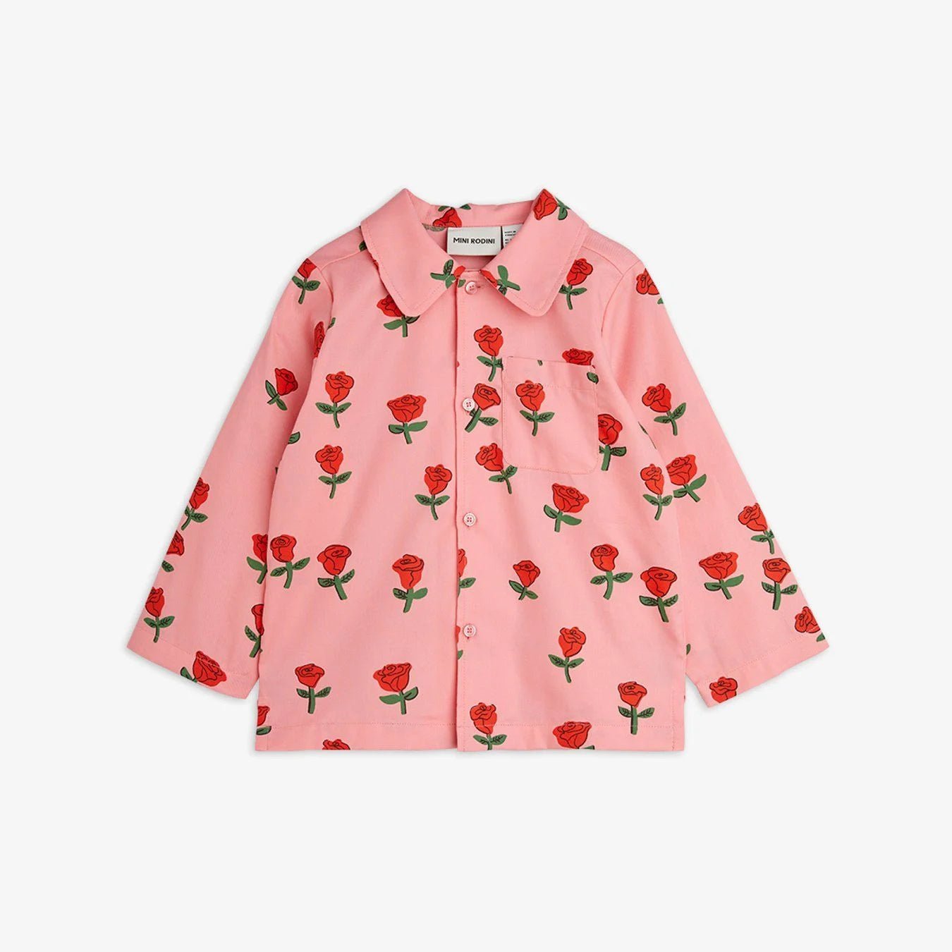 Mini Rodini - Тениски - Roses Woven Shirt - Love|Labels
