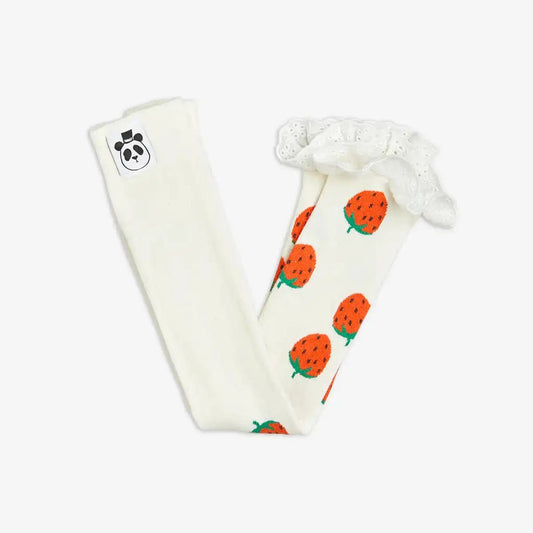 Mini Rodini - Аксесоари - Други - Strawberry Lace Tights - Love|Labels