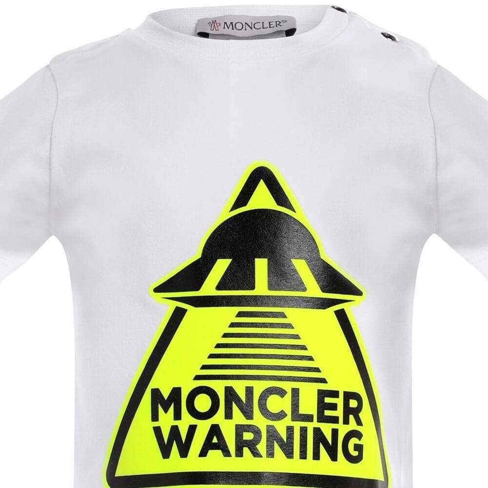 MONCLER - Тениски - White Warning T-Shirt - Love|Labels