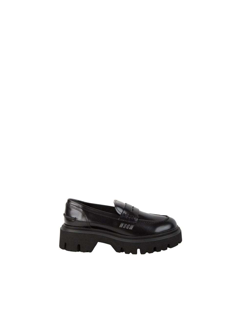 MSGM - Обувки - Black Brushed Leather Loafers - Love|Labels