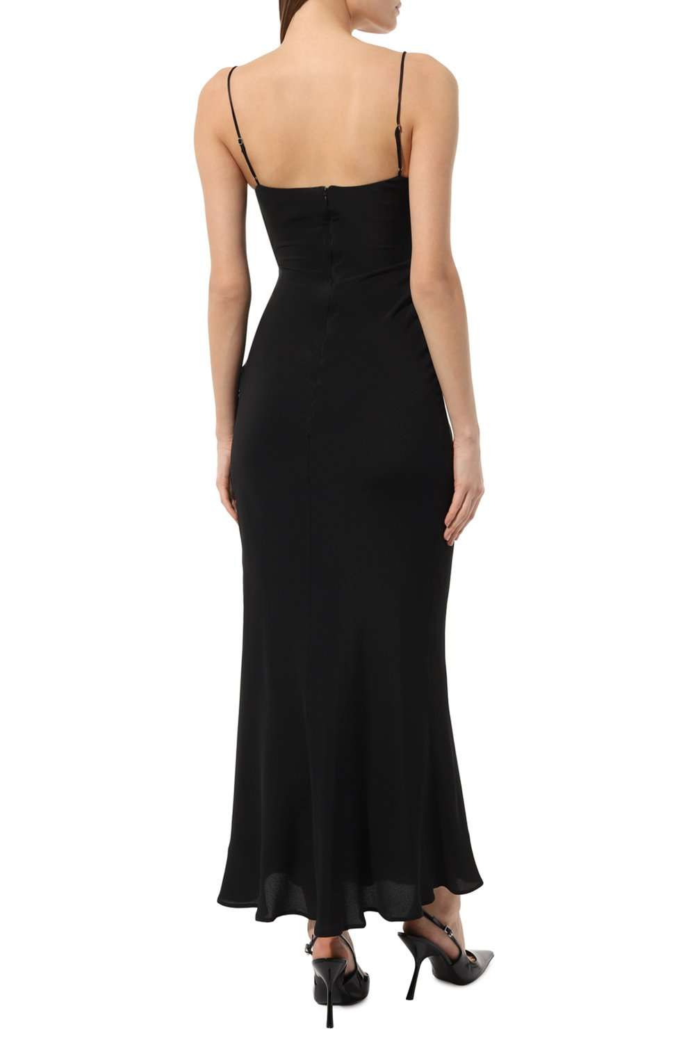 MSGM - Black Draped Slip Dress - Love|Labels