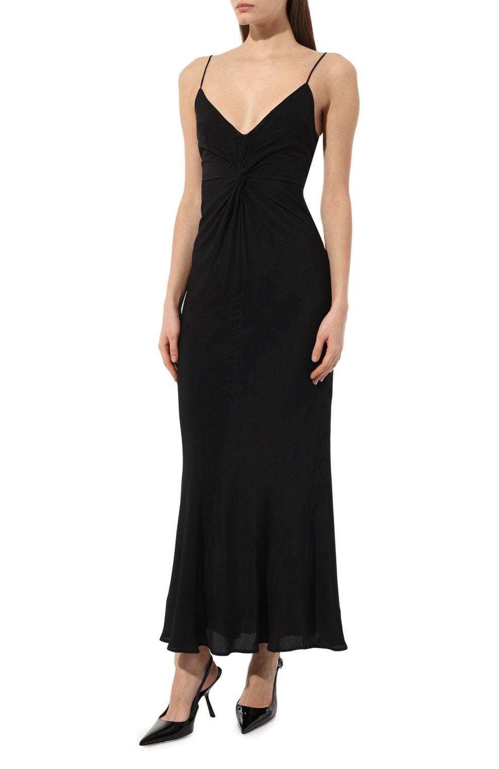 MSGM - Black Draped Slip Dress - Love|Labels
