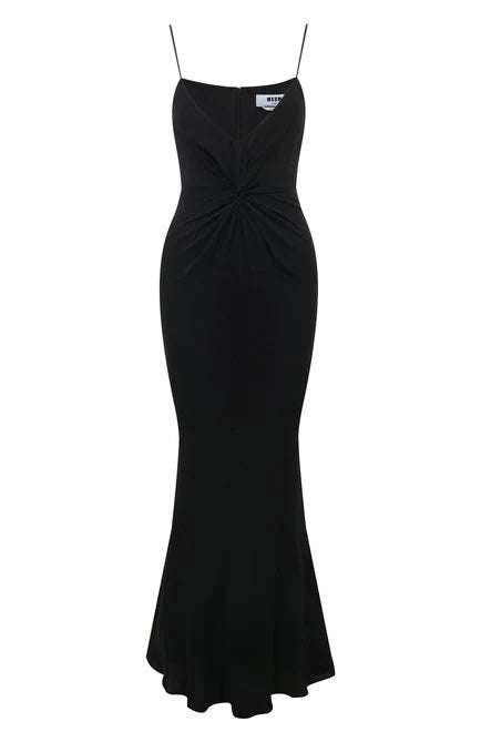 MSGM - Black Draped Slip Dress - Love|Labels