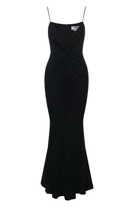 MSGM - Black Draped Slip Dress - Love|Labels
