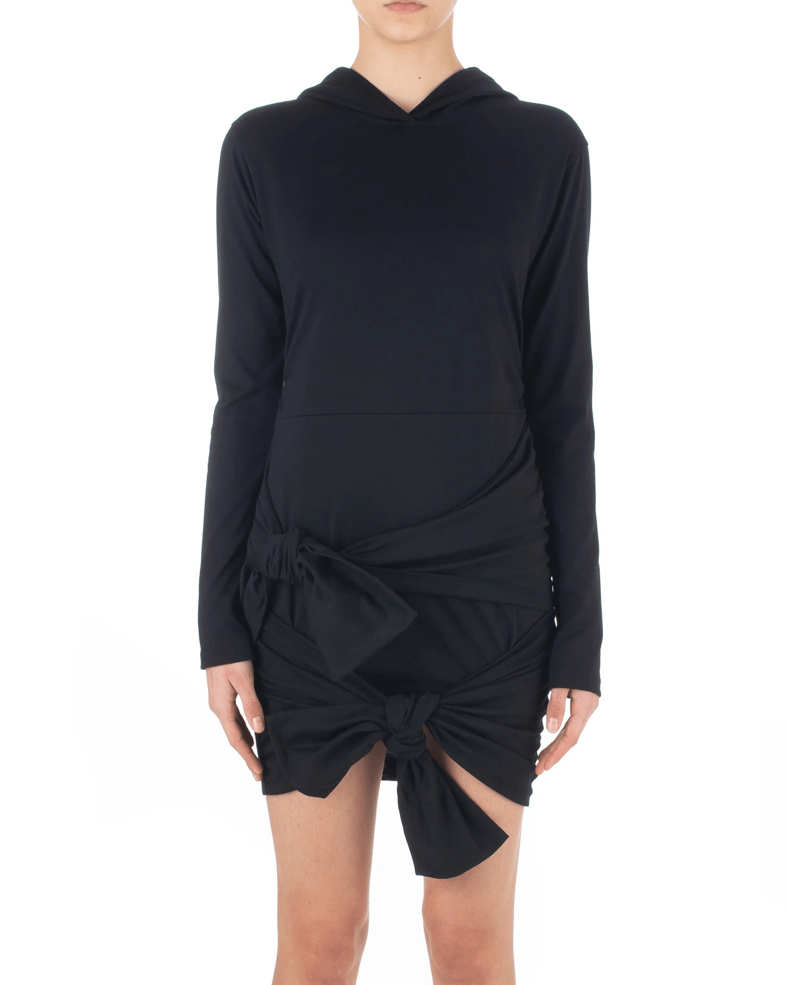MSGM - Рокли - Black Hooded Dress - Love|Labels