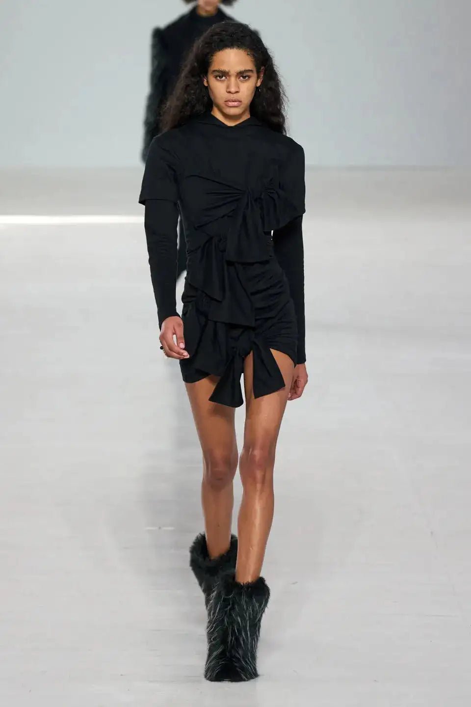 MSGM - Рокли - Black Hooded Dress - Love|Labels