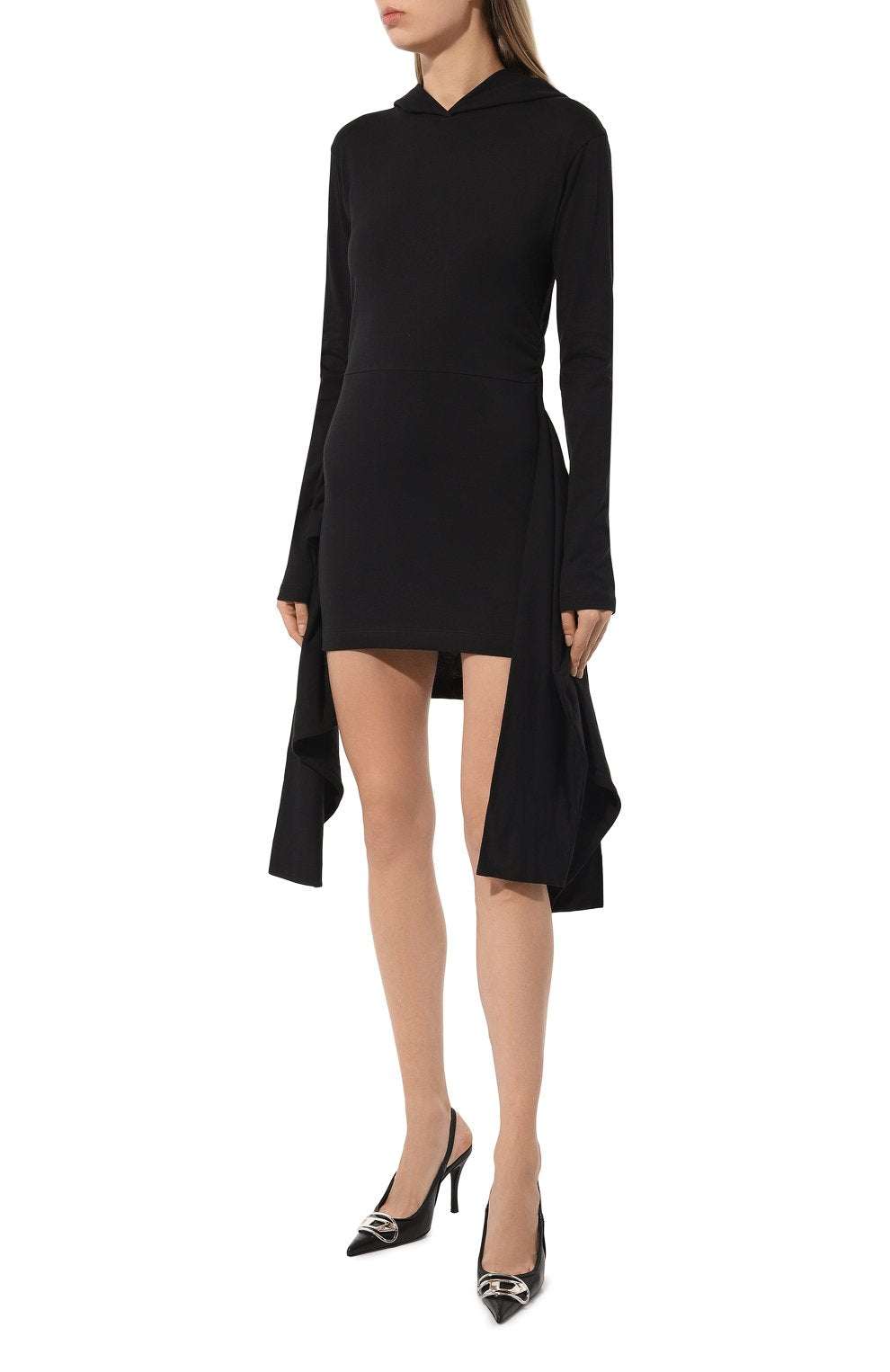 MSGM - Рокли - Black Hooded Dress - Love|Labels