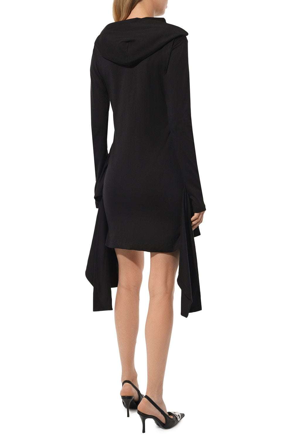 MSGM - Рокли - Black Hooded Dress - Love|Labels