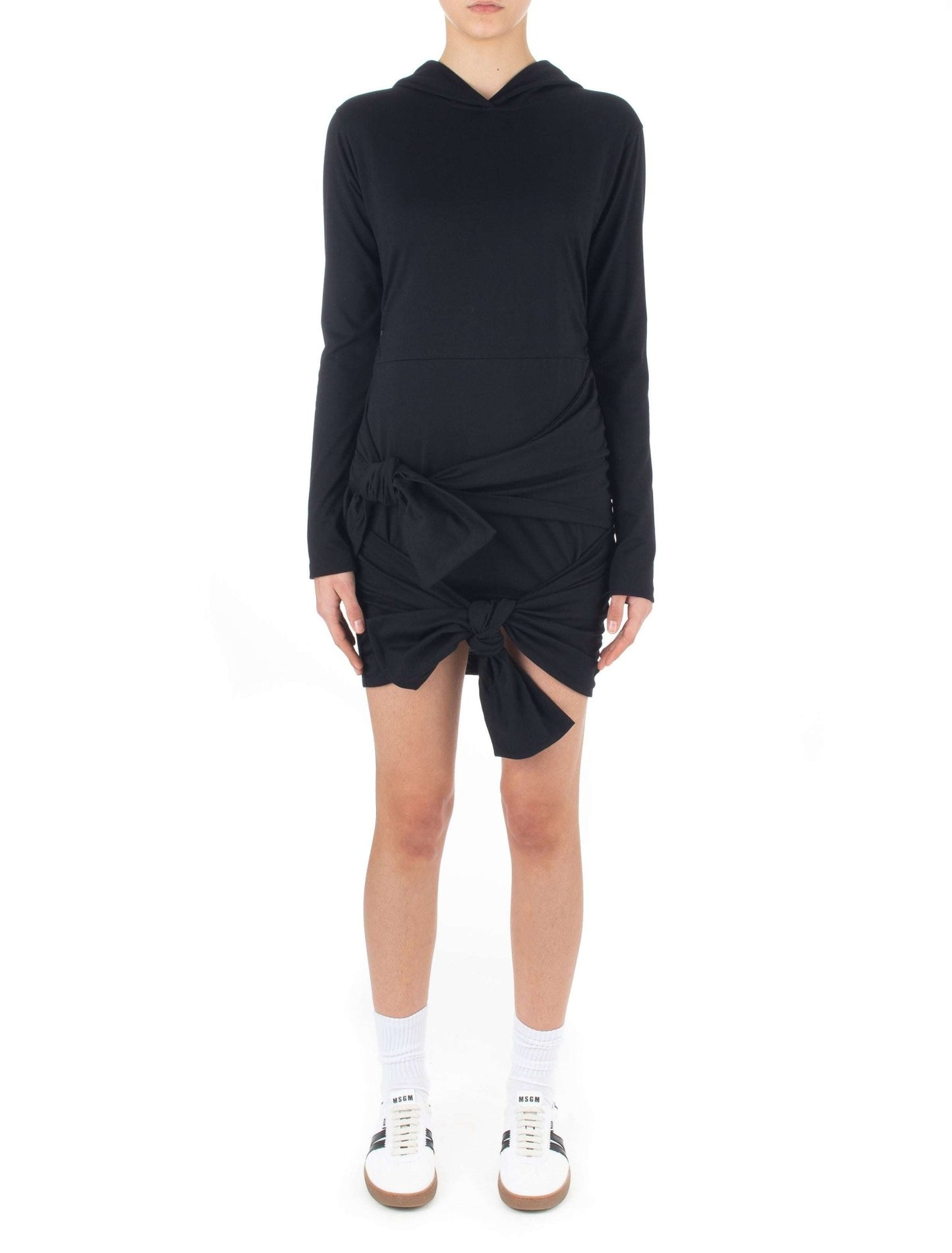 MSGM - Рокли - Black Hooded Dress - Love|Labels