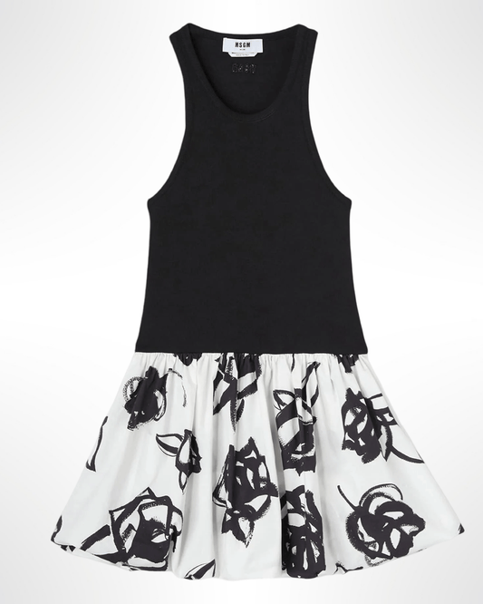 MSGM - Рокли - Black Roses Tank Dress - Love|Labels