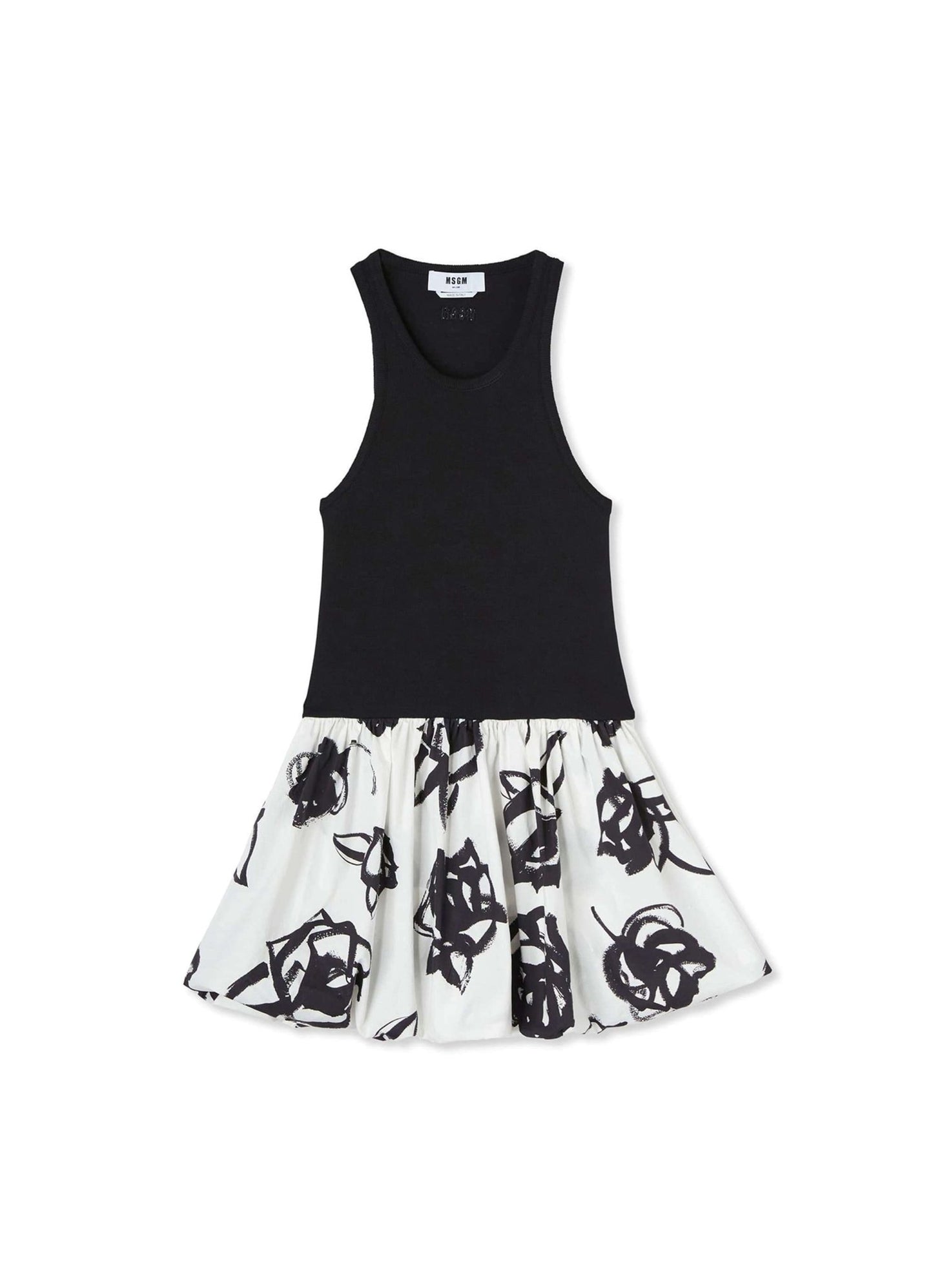 MSGM - Рокли - Black Roses Tank Dress - Love|Labels