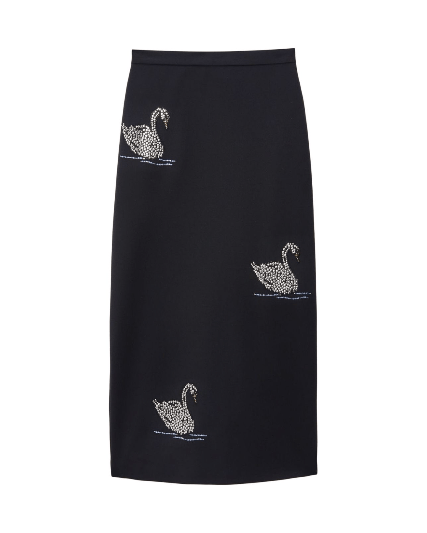 MSGM - Поли - Black Swans Skirt - Love|Labels