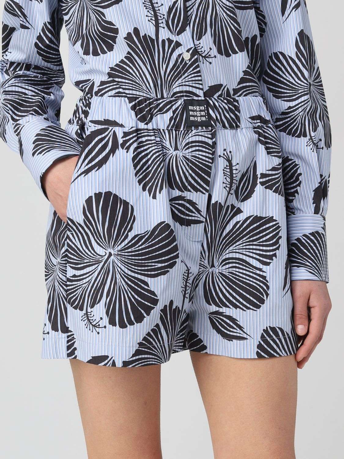 MSGM - Шорти - Blue Printed Shorts - Love|Labels