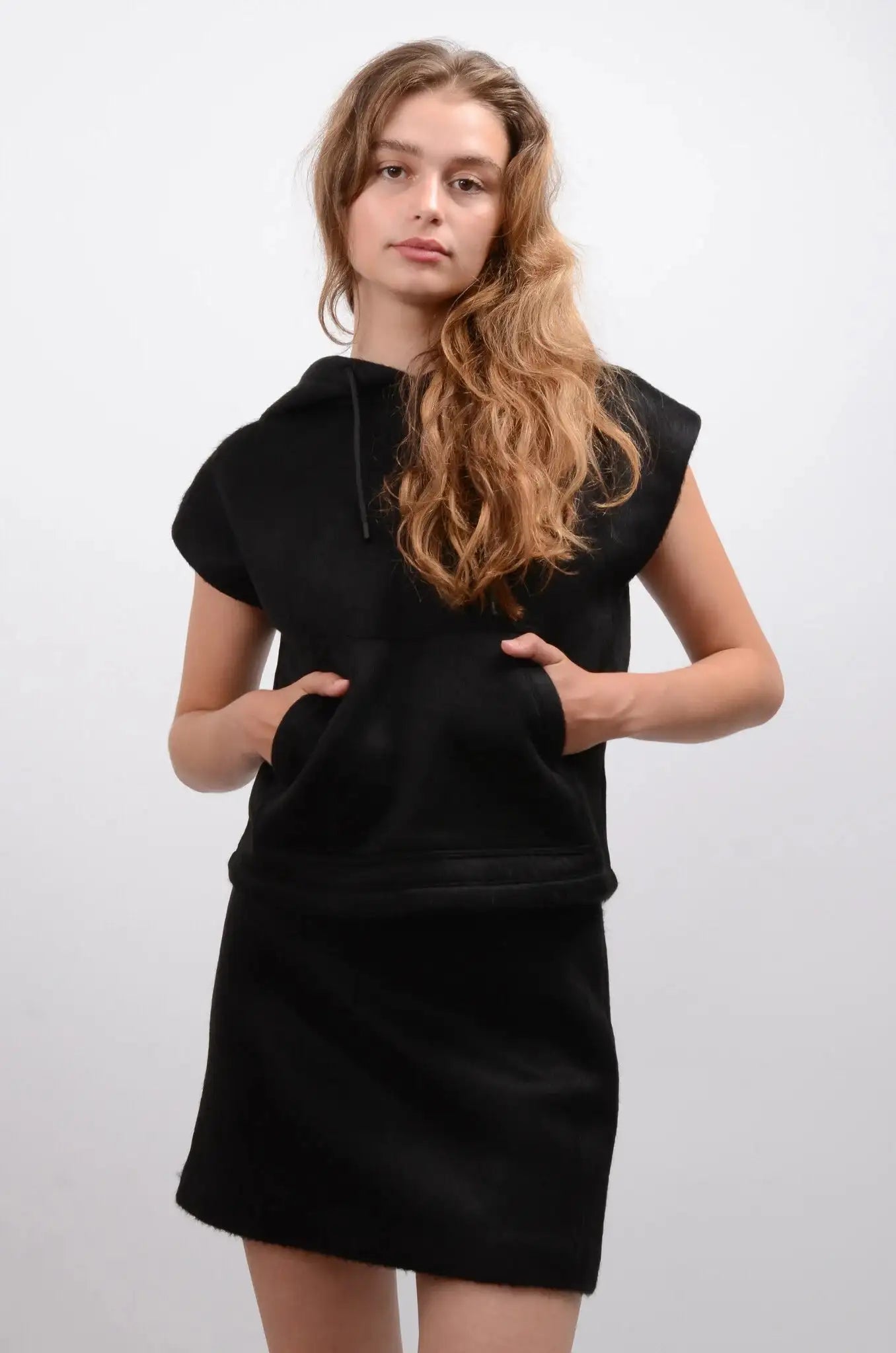 MSGM - Блузи - Brushed Black Hoodie - Love|Labels