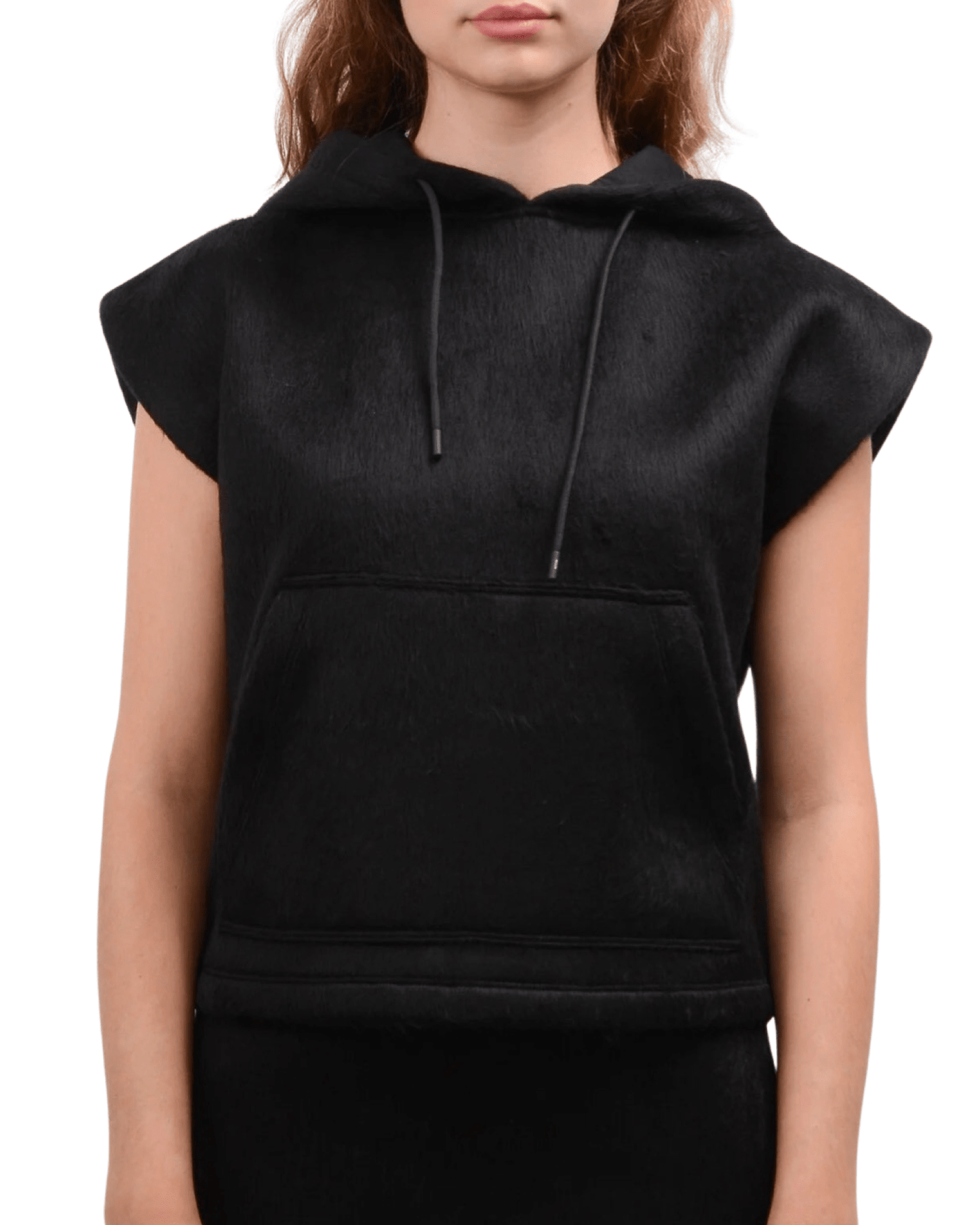 MSGM - Блузи - Brushed Black Hoodie - Love|Labels